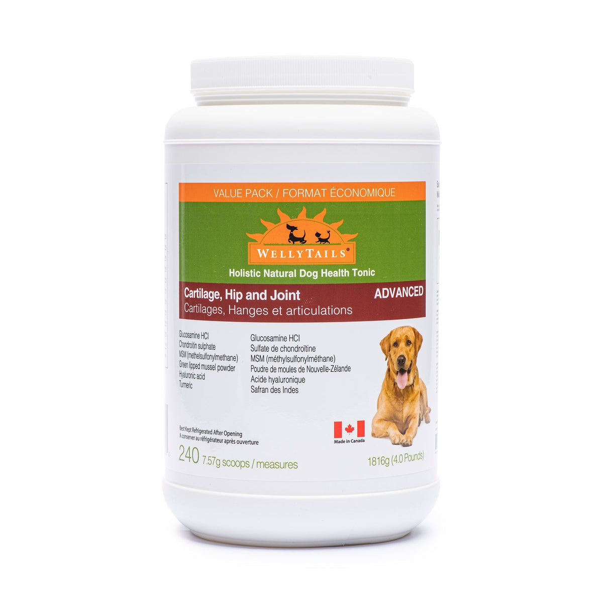 WellyTails Cartilage, Hip & Joint Dog ADVANCED (original Rx formula updated)